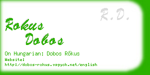 rokus dobos business card